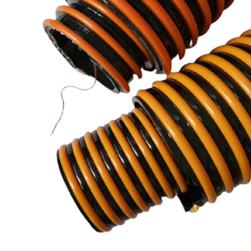 Всасывающий шланг, армированный масляной тканью.